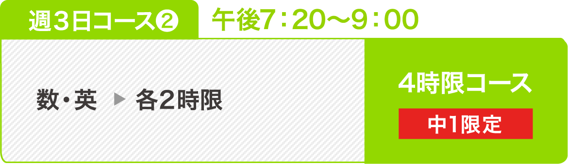 週2日コース❷ 4時限コース