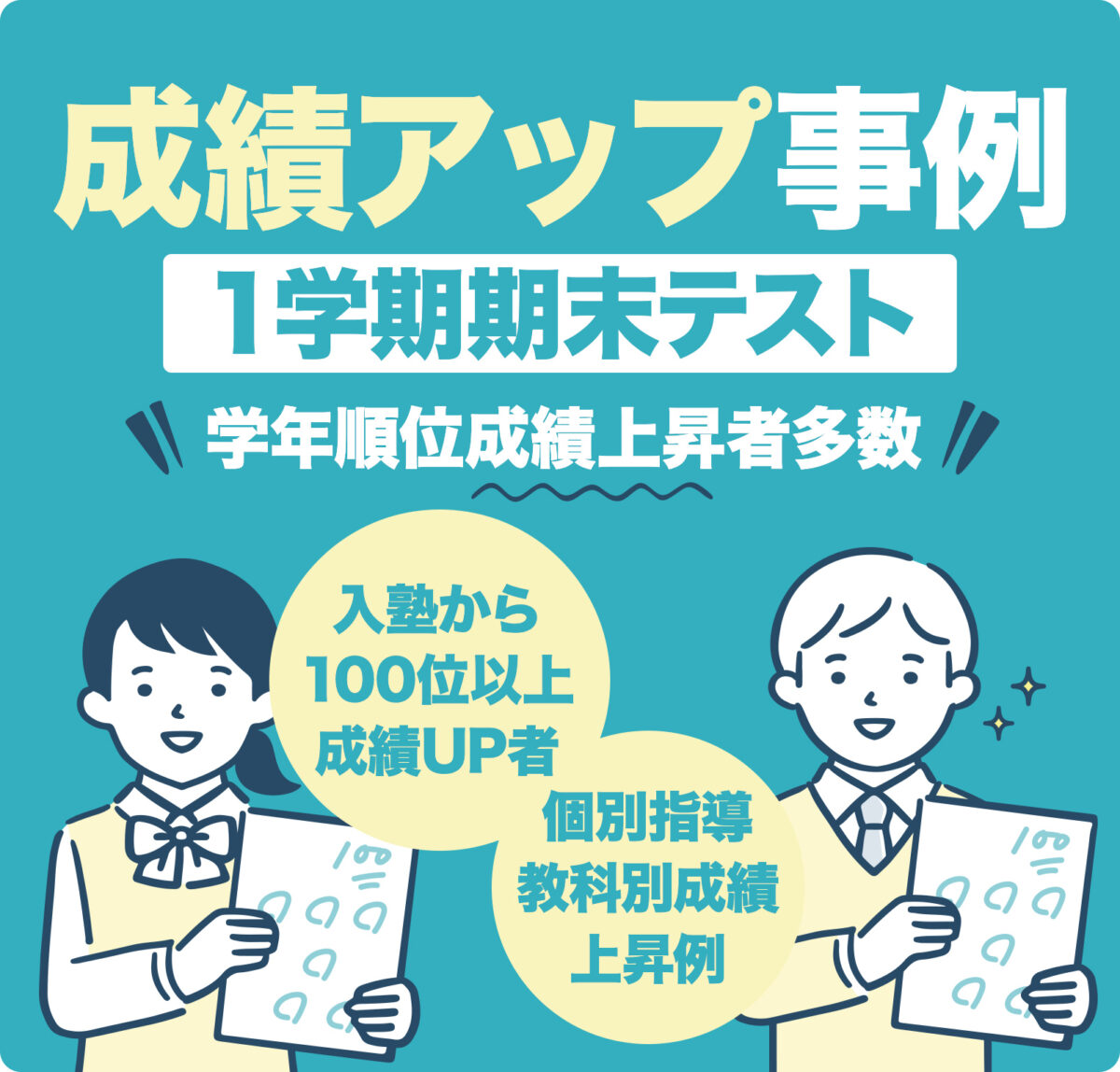 1学期期末テスト 成績アップ事例のご紹介